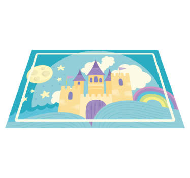 Palácio da princesa para crianças individuais de mesa - TenStickers
