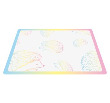 Individuais de mesa infantis padrão de ouriços coloridos - TenStickers