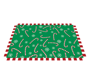 Individuais de mesa em vinil de Natal Bengala doce verde - TenStickers