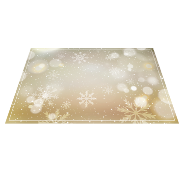 Individuais de mesa em vinil de Natal Flocos de neve de prata e o - TenStickers