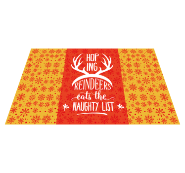 Individuais de mesa de natal citação de chifres de rena - TenStickers