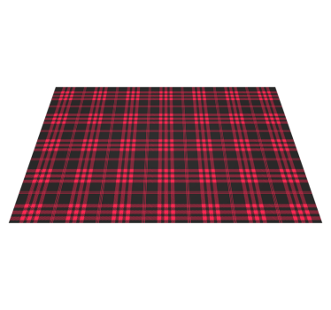 Individuais de mesa em vinil de Natal Tartan vermelho - TenStickers