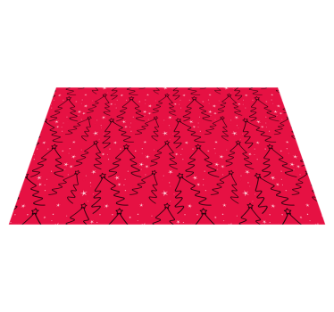 Individuais de mesa em vinil de Natal Linha de árvore de natal - TenStickers