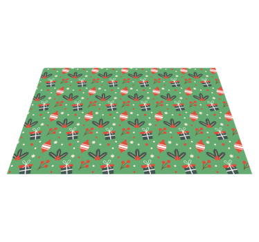 Individuais de mesa de natal com padrão festivo - TenStickers
