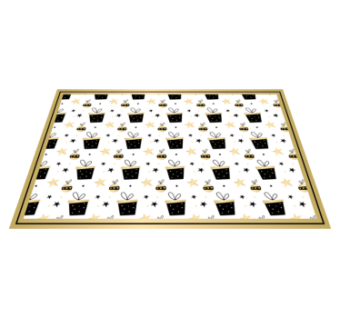 Individuais de mesa de natal com padrão de presente festivo - TenStickers