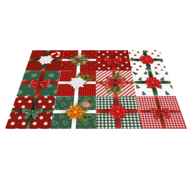 Individuais de mesa em vinil de Natal Pacote de caixas de present - TenStickers