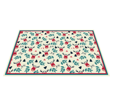 Individuais de mesa em vinil de Natal Alegria e renas - TenStickers