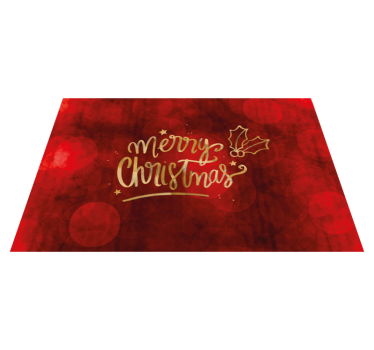 Individuais de mesa em vinil de Natal Feliz natal em vermelho - TenStickers