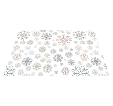 Individuais de mesa em vinil de Natal Padrão de flocos de neve - TenStickers