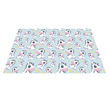 Individuais de mesa infantis com estampa de zebra fofa - TenStickers