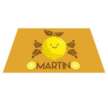Individuais de mesa infantis ilustração limão feliz - TenStickers