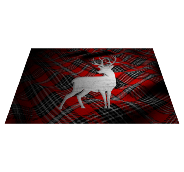 Individuais de mesa de natal xadrez vermelho estiloso - TenStickers