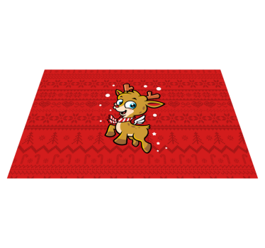 Individuais de mesa de natal personagem reninho fofo - TenStickers