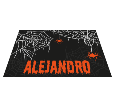 Individual de mesa halloween redes de aranha assustadoras - TenStickers