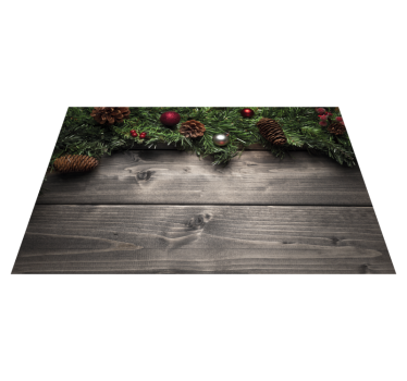 Individuais de mesa de natal arranjo festivo de pinhas - TenStickers