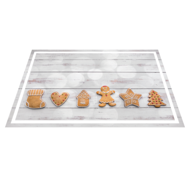 Individuais de mesa em vinil de Natal Biscoitos de natal de gengi - TenStickers
