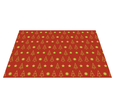 Individuais de mesa de natal com padrão de árvore festiva - TenStickers