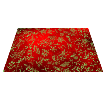 Individuais de mesa de natal florais vermelhos festivos - TenStickers