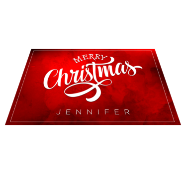 Individuais de mesa em vinil vermelhos Texto de feliz natal - TenStickers
