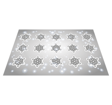 Individuais de mesa de natal com estampa de floco de neve - TenStickers
