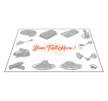 Individuais de mesa originais estilo ilustração de comida - TenStickers