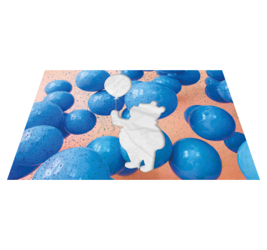 Individuais de mesa infantis urso com balão - TenStickers