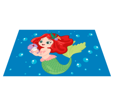 Individuais de mesa em vinil infantis Natação da disney ariel - TenStickers