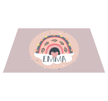 Individuais de mesa em vinil com nome Arco-íris com nomes para cr - TenStickers