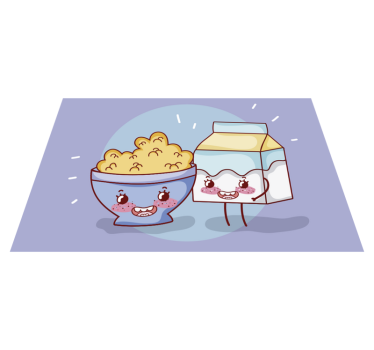 Individuais de mesa infantis companheiros de lanche felizes - TenStickers