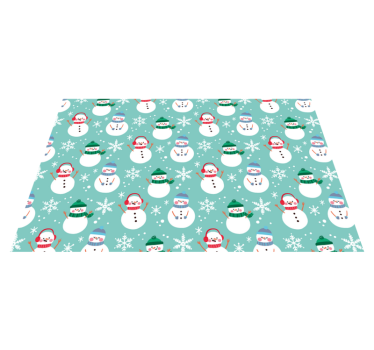 Individuais de mesa em vinil de Natal Boneco de neve de natal - TenStickers