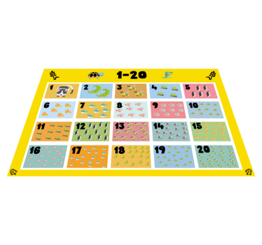 Individuais de mesa em vinil infantis Calcule de 1 a 20 crianças - TenStickers