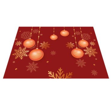 Individuais de mesa de natal orbes ornamentais festivos - TenStickers