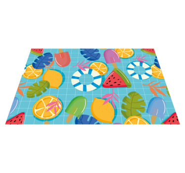 Individuais de mesa infantis frutas e sorvete - TenStickers