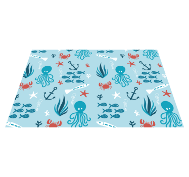 Individuais de mesa infantis criaturas marinhas coloridas - TenStickers