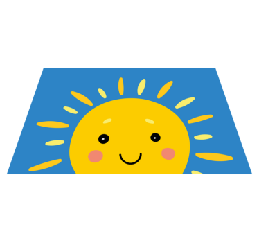 Individuais de mesa infantis face do sol sorridente - TenStickers