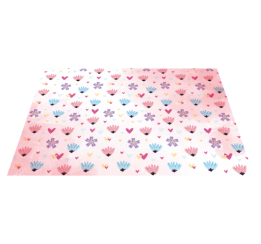 Individuais de mesa infantis com padrões de coração floral - TenStickers