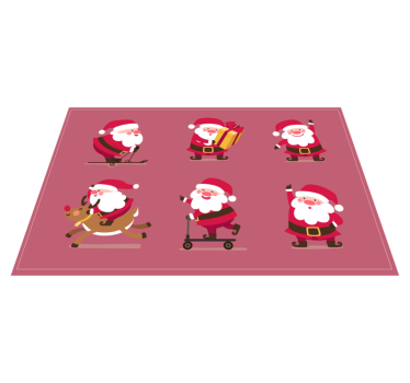 Individuais de mesa de natal personagens de papai noel - TenStickers