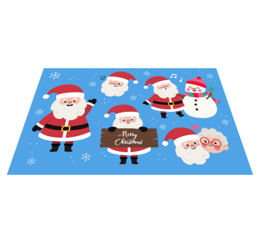 Individuais de mesa de natal personagens do papai noel - TenStickers