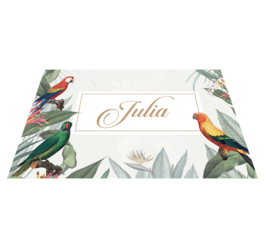 Individuais de mesa com nome elegante colocação de nome - TenStickers