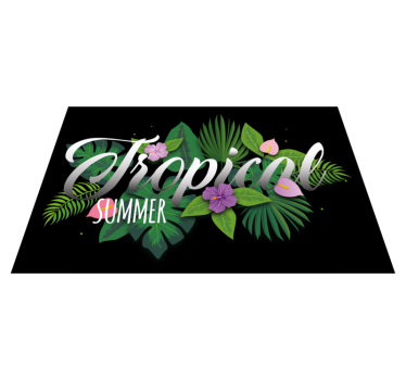 Individuais de mesa em vinil com nome Verão tropical - TenStickers