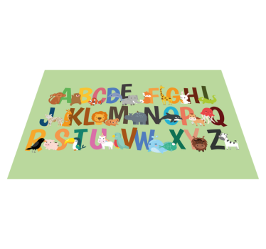 Individuais de mesa em vinil infantis Alfabeto animal de - TenStickers