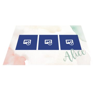 Individuais de mesa em vinil com nome Foto e nome - TenStickers