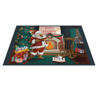 Individuais de mesa de natal encontro do papai noel - TenStickers