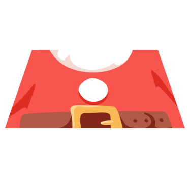 Individuais de mesa de natal camiseta do papai noel - TenStickers