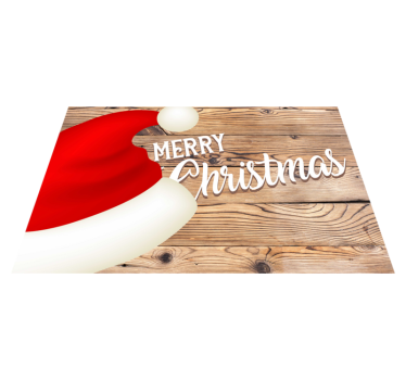 Individuais de mesa de natal chapéu de papai noel festivo - TenStickers