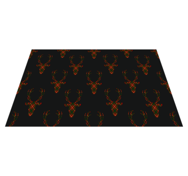 Individuais de mesa de natal silhuetas de rena xadrez - TenStickers