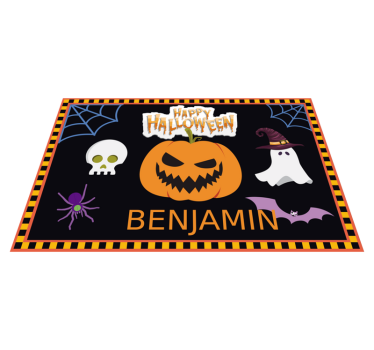 Individuais de mesa em vinil retangulares Padrão de halloween par - TenStickers