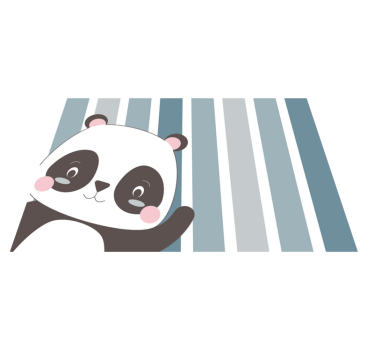 Individuais de mesa infantis com design de panda - TenStickers