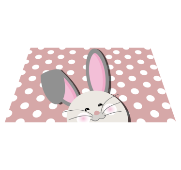 Individuais de mesa infantis estampa coelho alegre - TenStickers