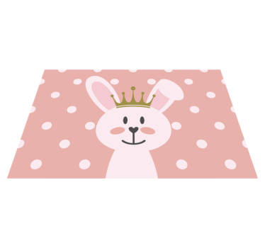 Individuais de mesa infantis coroa de coelhinho fofa - TenStickers